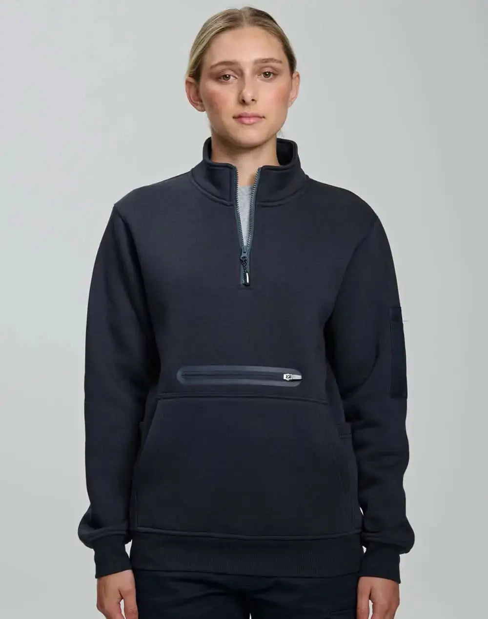 Winning Spirit Unisex Premium Fleece Half Zip Work Sweat Shirt FL15 Winning Spirit